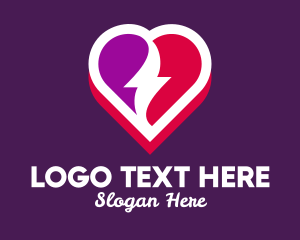 Lovely - Lovely Thunder Heart logo design