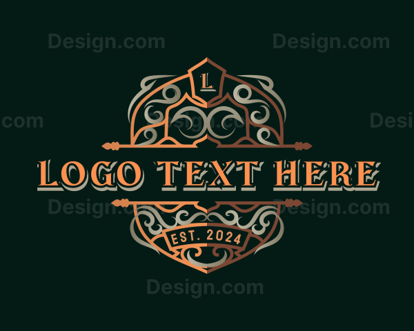 Ornamental Elegant Shield Logo