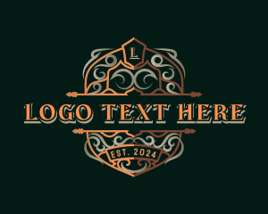 Ornamental Elegant Shield Logo