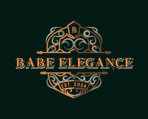 Ornamental Elegant Shield logo design