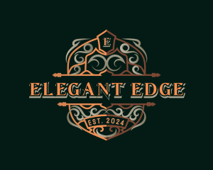 Ornamental Elegant Shield logo design