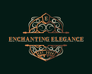 Ornamental Elegant Shield logo design