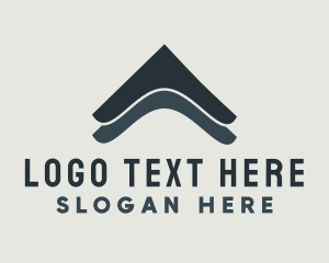 Abstract Home Roof Construction Logo