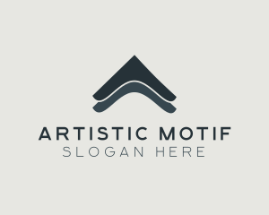 Abstract Home Roof Construction logo design