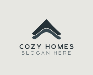 Abstract Home Roof Construction logo design