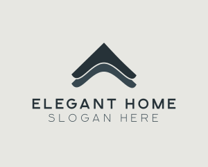 Abstract Home Roof Construction logo design