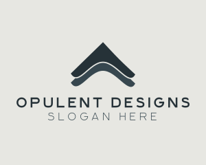 Abstract Home Roof Construction logo design