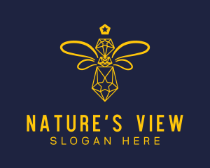 Diamond Honeybee Apiary logo design