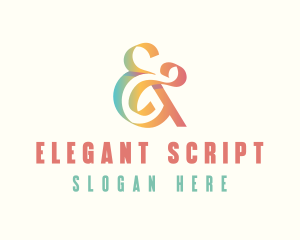 Elegant Ampersand Ligature logo design