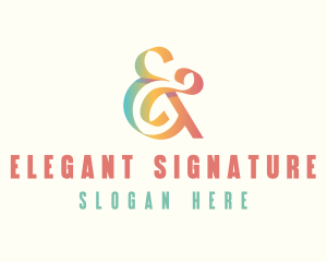 Elegant Ampersand Ligature logo design