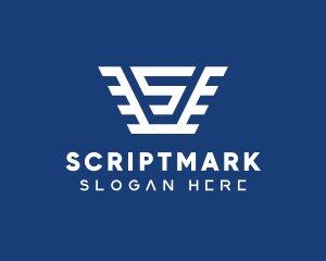 Winged Letter S  logo design