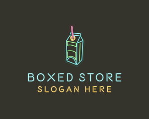 Neon Beverage Box logo design