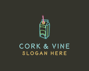 Neon Beverage Box logo design