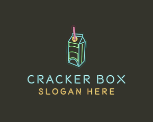 Neon Beverage Box logo design