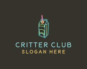 Neon Beverage Box logo design