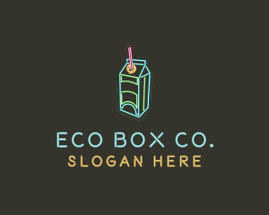 Neon Beverage Box logo design