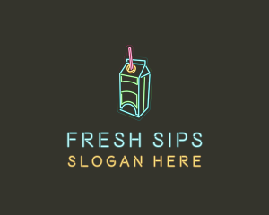 Neon Beverage Box logo design