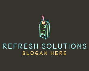 Neon Beverage Box logo design