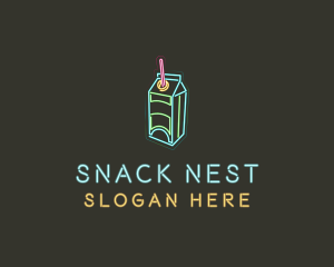 Neon Beverage Box logo design