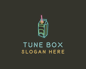 Neon Beverage Box logo design