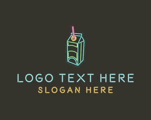 Beverage - Neon Beverage Box logo design