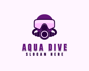 Underwater Diving Mask logo design