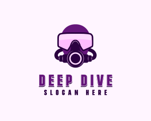 Underwater Diving Mask logo design