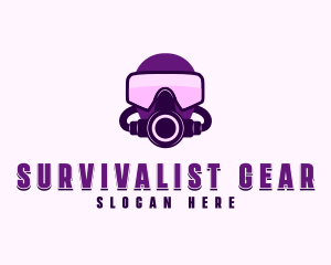 Underwater Diving Mask logo design