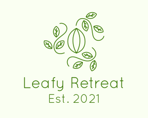 Green Leaf Seedling logo design