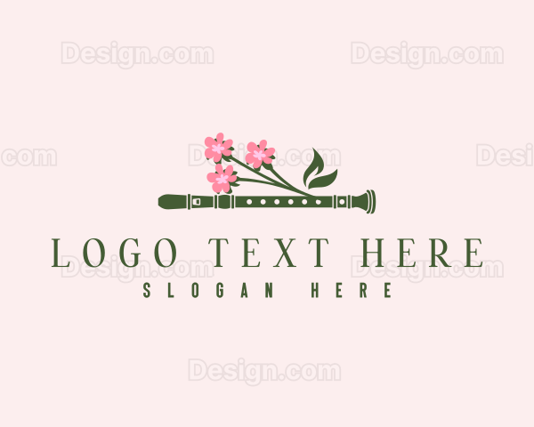 Dainty Floral Flute Logo