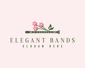 Dainty Floral Flute logo design