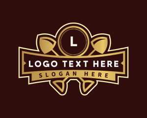 Luxury Shovel Landscaping Logo