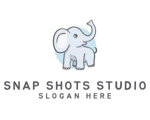 Cute Elephant Animal Logo