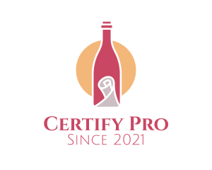 Wine Bottle Scroll logo