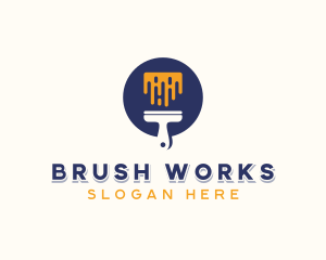 Paint Brush Handyman logo design