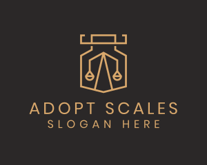 Attorney Justice Scale  logo design