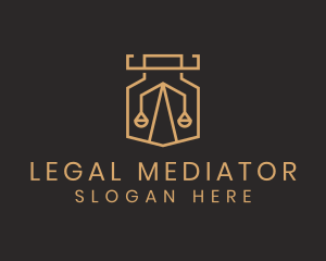 Attorney Justice Scale  logo design