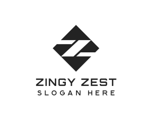 Modern Geometric Diamond Letter Z logo design