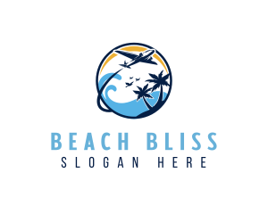 Vacation Travel Beach logo design