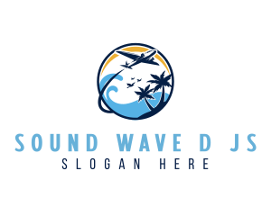 Vacation Travel Beach logo design