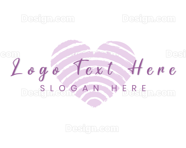 Purple Heart Script Logo