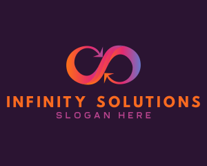 Business Arrows Infinity logo design