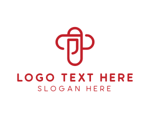 Paper Clip Cross logo