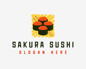 Gunkan Sushi Roll logo design