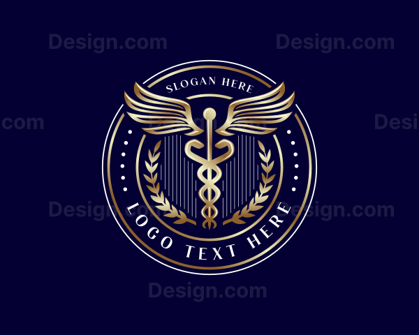 Caduceus Wreath Healthcare Logo