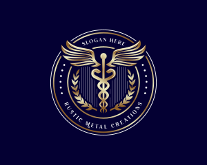 Caduceus Wreath Healthcare Logo