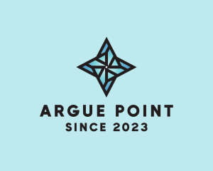 Four Point Star Pinwheel logo design