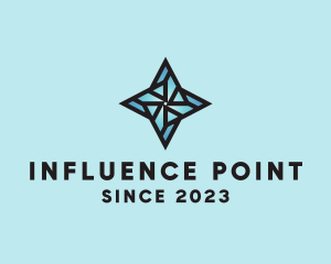 Four Point Star Pinwheel logo design