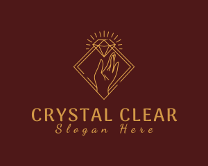 Jewelry Crystal Hand  logo design