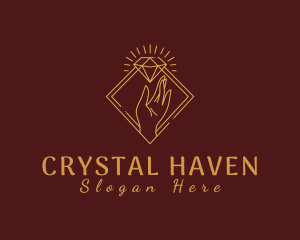 Jewelry Crystal Hand  logo design